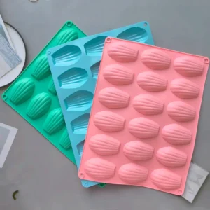 1pc 18 Cavity Madeleine Silicone Cake Mold Shell shaped Chocolate Cookie Biscuit Mould Handmade Silicone Bakeware Tools
